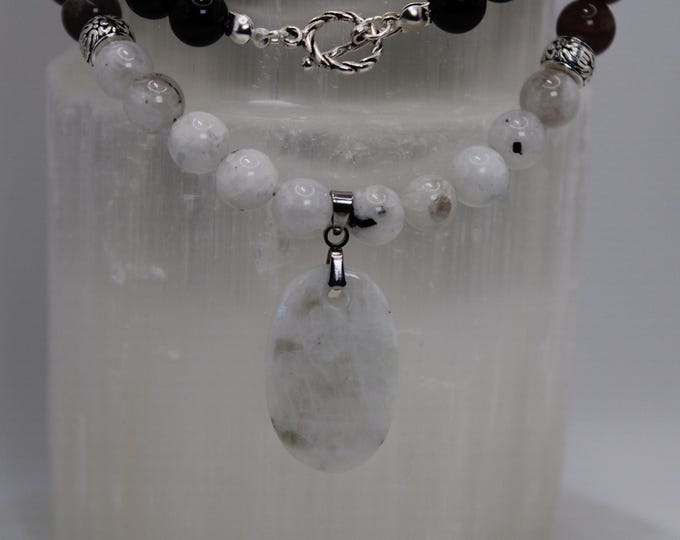 Intuition & Grounding Moonstone Pendant Necklace