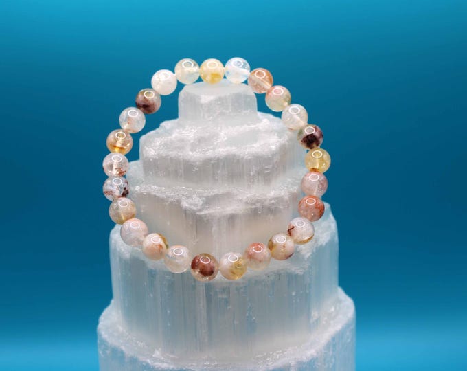 Citrine Crystal Bracelet ( 6mm & 8mm Beads Available)