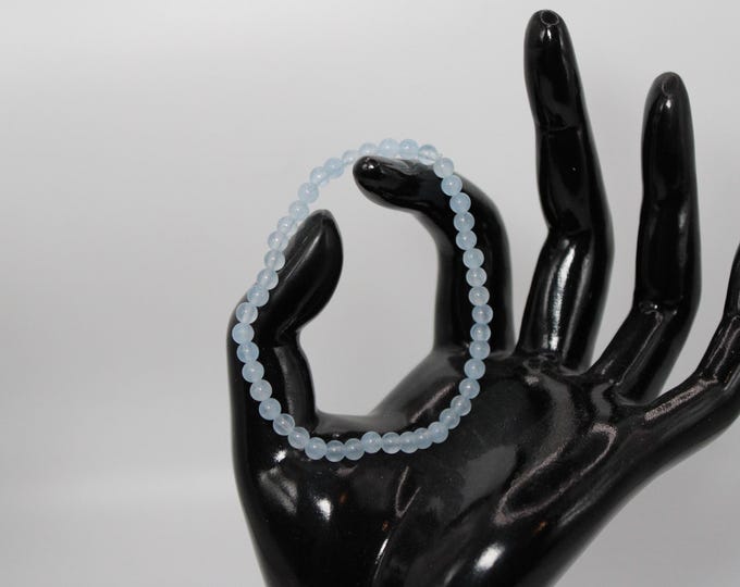 Aquamarine Crystal Bracelet (4mm)
