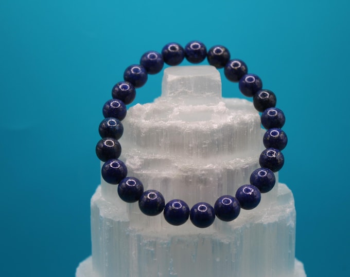 Lapis Lazuli Bracelet  (6mm & 8mm Beads Available)