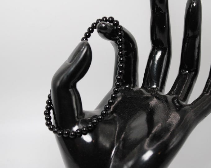 Obsidian Crystal Bracelet (4mm)