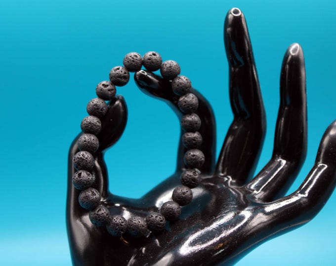 Lava Rock Stretch Bracelet – 8mm Beads