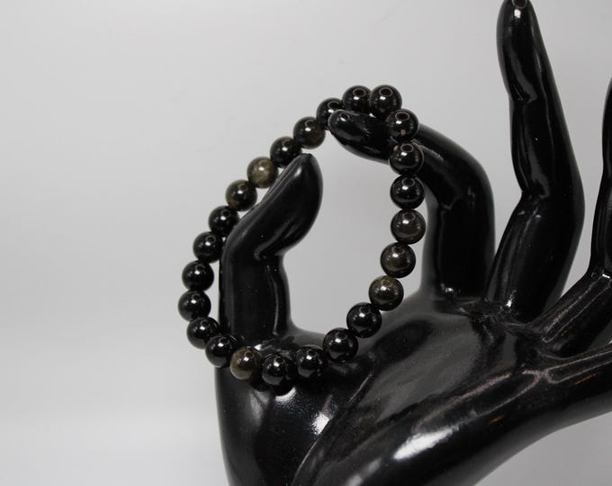Golden Sheen Obsidian Bracelet  (8mm)