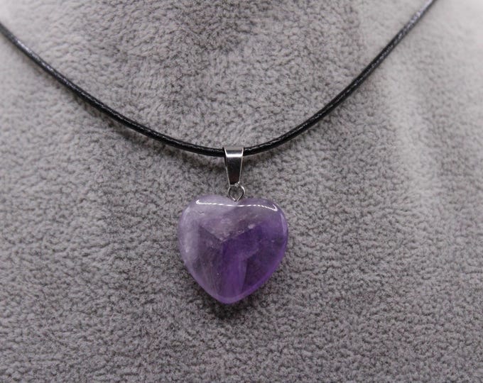 Amethyst Heart Pendant