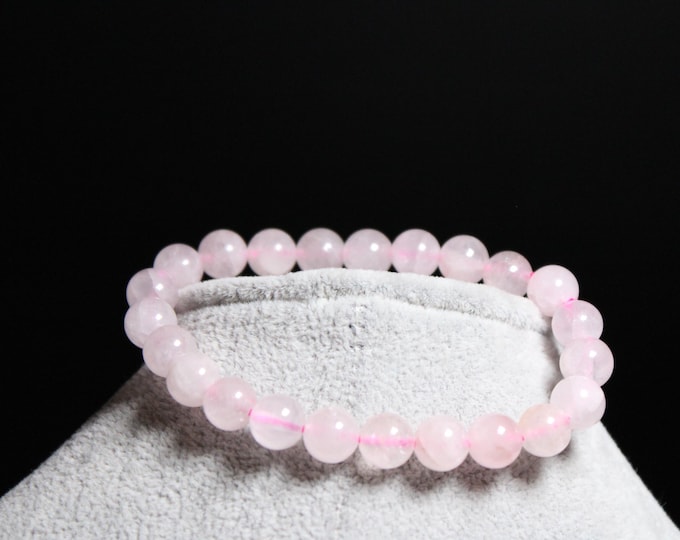 Rose Quartz Bracelet (6mm & 8mm Beads Available)