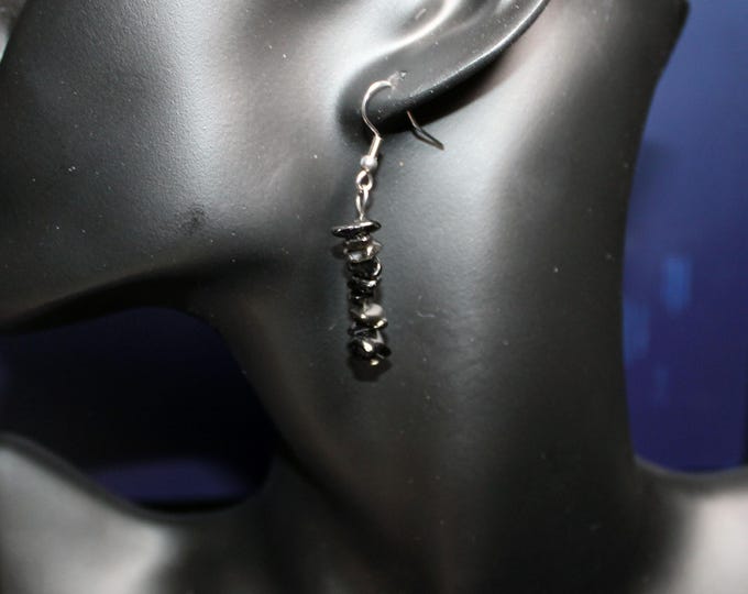 Obsidian Chip Earrings