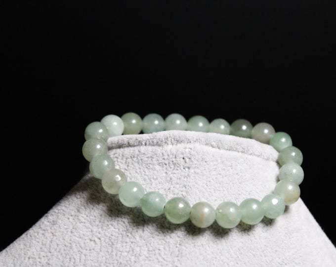 Green Aventurine Crystal Bracelet (6mm & 8mm Beads Available)
