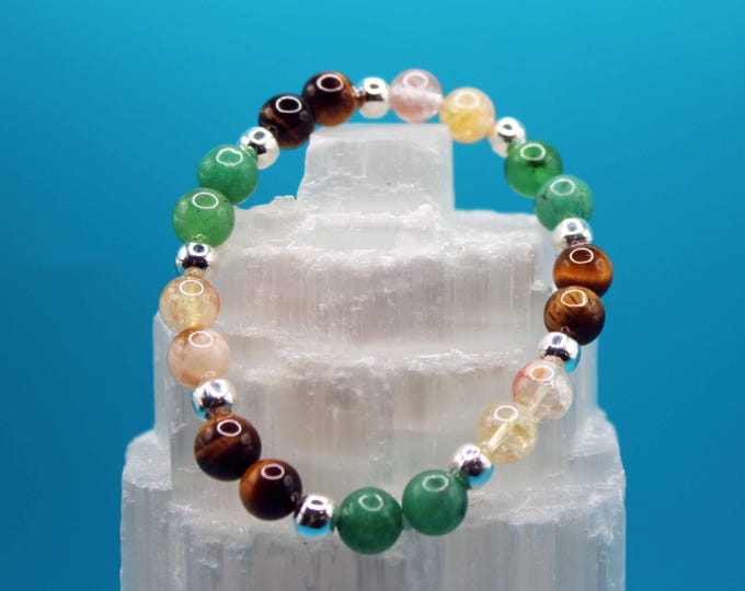 Good Luck and Abundance Bracelet (Citrine, Green Aventurine, Tigers Eye)