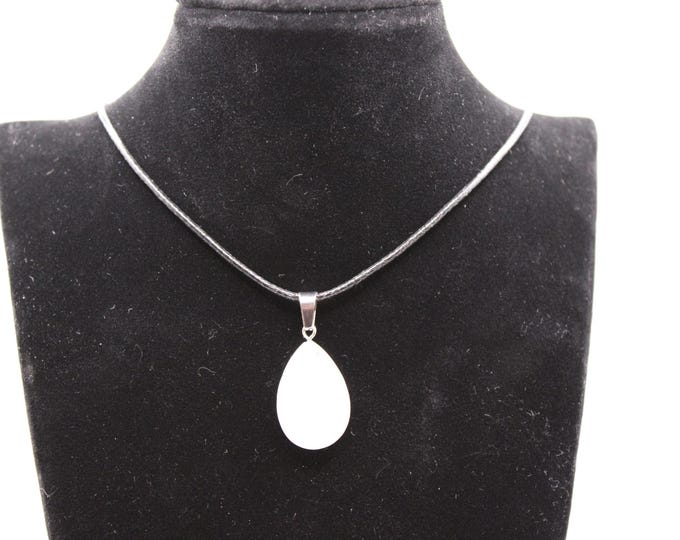 Petite Clear Quartz Teardrop Pendant