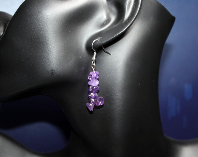Amethyst Chip Earrings