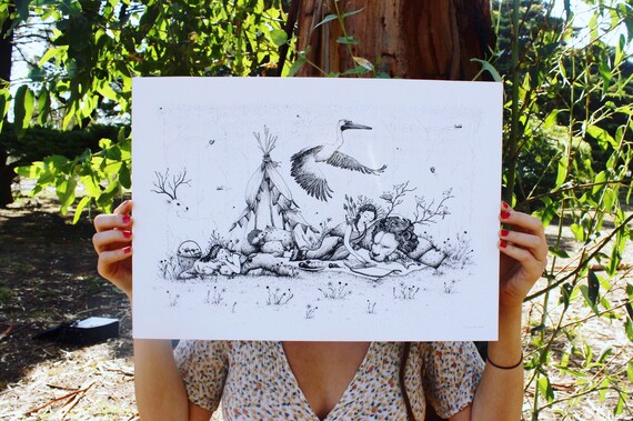 Narnian Picnic Archival Print Giclee Print Narnia Etsy
