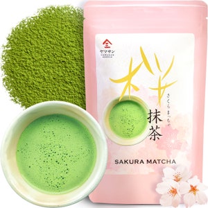 Japan Sakura Matcha Pulver Grüner Tee Kirschblüten Grüner Tee 100g Es werden keine künstlichen Duftstoffe verwendet. Kostenloser Versand YAMASAN