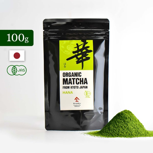 Hochwertiges japanisches Bio-Matcha-Grüntee-Pulver HANA-Matcha [100g] JAPAN Kyoto Uji YAMASAN