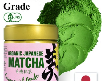 Cérémonie japonaise Thé vert matcha biologique de qualité matcha Premium 【BI】 100% certifié biologique JAS, de Uji Kyoto YAMASAN Ensemble de livraison gratuite