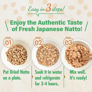 Japanese Natto Fermented Soybean, Freeze-Dried Natto Beans 2Bags140g 2.4ozx2Bags From Japan Kyoto YAMASAN image 6