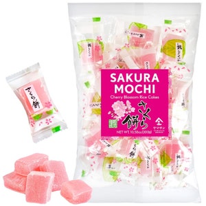 Japanese candy Sakura Mochi Cherry blossom Rice Cakes /candy mochi squishy/ japanese snacks/candy gifts 300g10.58oz YAMASAN