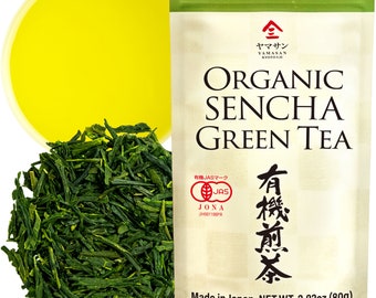 Organic Sencha Loose Leaf Green Tea (80g) From Uji, Kyoto, Japan【YAMASAN CHAGANJU】FREE Shipping