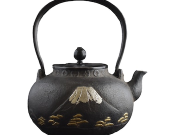 Japanese cast Southern iron lost wax inlaid Tetsubin teapot 1.0L free shipping