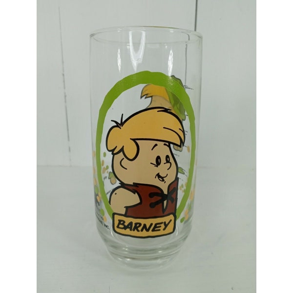 1986 The Flintstone Kids Glass Tumblers vintage Pizza Hut Hanna Barbera 16oz