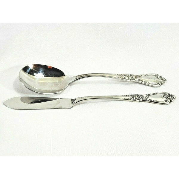 Oneida Stainless Kennett Square Sugar Spoon & Cheese Butter knife set of 2 piece