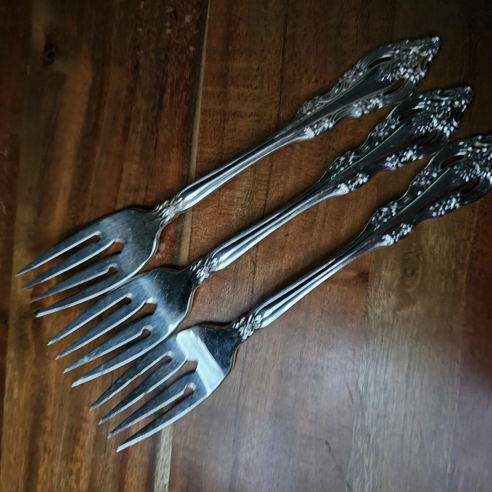 ONEIDA USA アンティーク 3 Oneida Community SILVER ARTISTRY Salad Forks 6.5