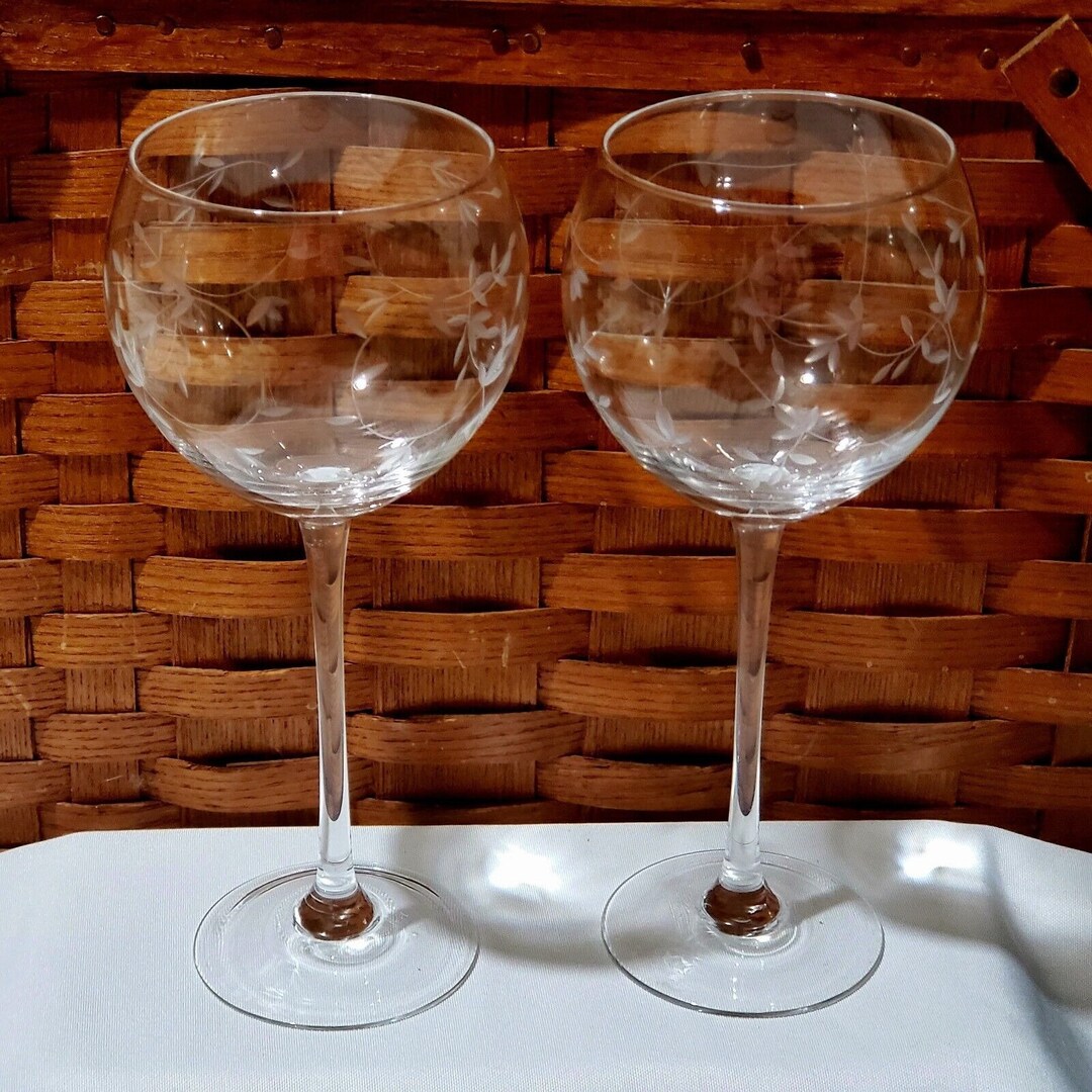 Lenox Crystal Heather Balloon Red Wine Glasses 9 Set of Etsy
