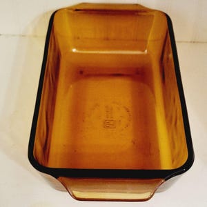 Anchor Hocking Harvest Amber Loaf Pan 1qt/L rectangle glass baker dish 11&quot;