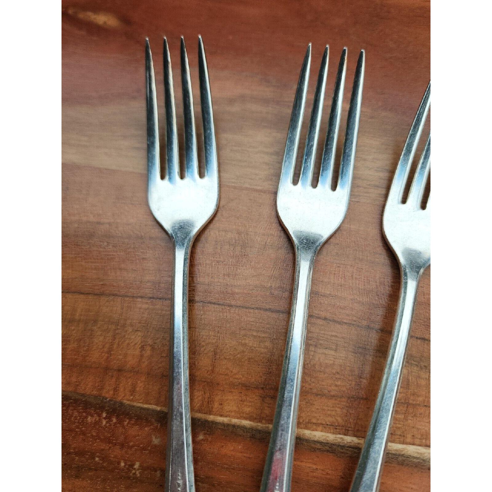 4 Wm Rogers Debutante Grandeur Princess Dinner Forks Oneida