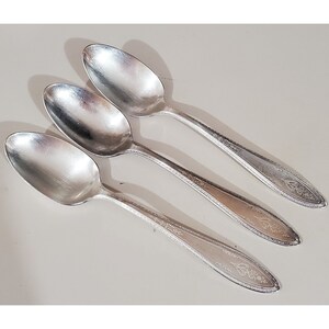 1847 Rogers Argosy Silverplate Serving Spoon set of 3 International Silver 1926
