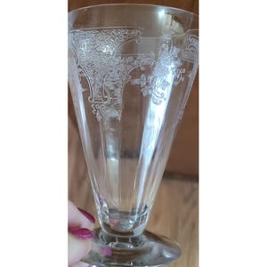 Fostoria Melrose Crystal Footed Juice Glass 4&quot; fine glassware dessert cocktail