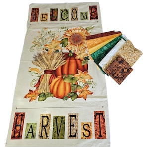 Welcome Harvest by Henry Glass quilt and coordinating yardage lap or wall quilt