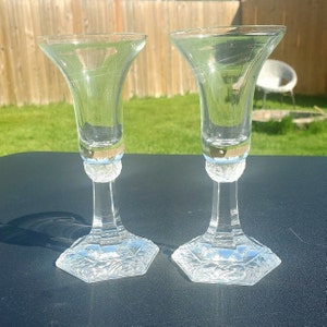 Rosenthal Group Classic Rose Collection Germany Crystal Candlesticks 5.25&quot;T vintage