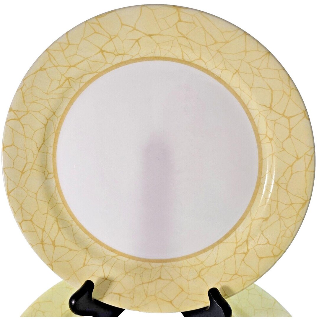 Corelle Yellow Pattern Corelle Dinner Plates Yellow Crackle 10.25
