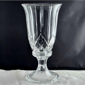 Home Trends 24% Lead Crystal Hurricane Lamp 12&quot; taper candleholder