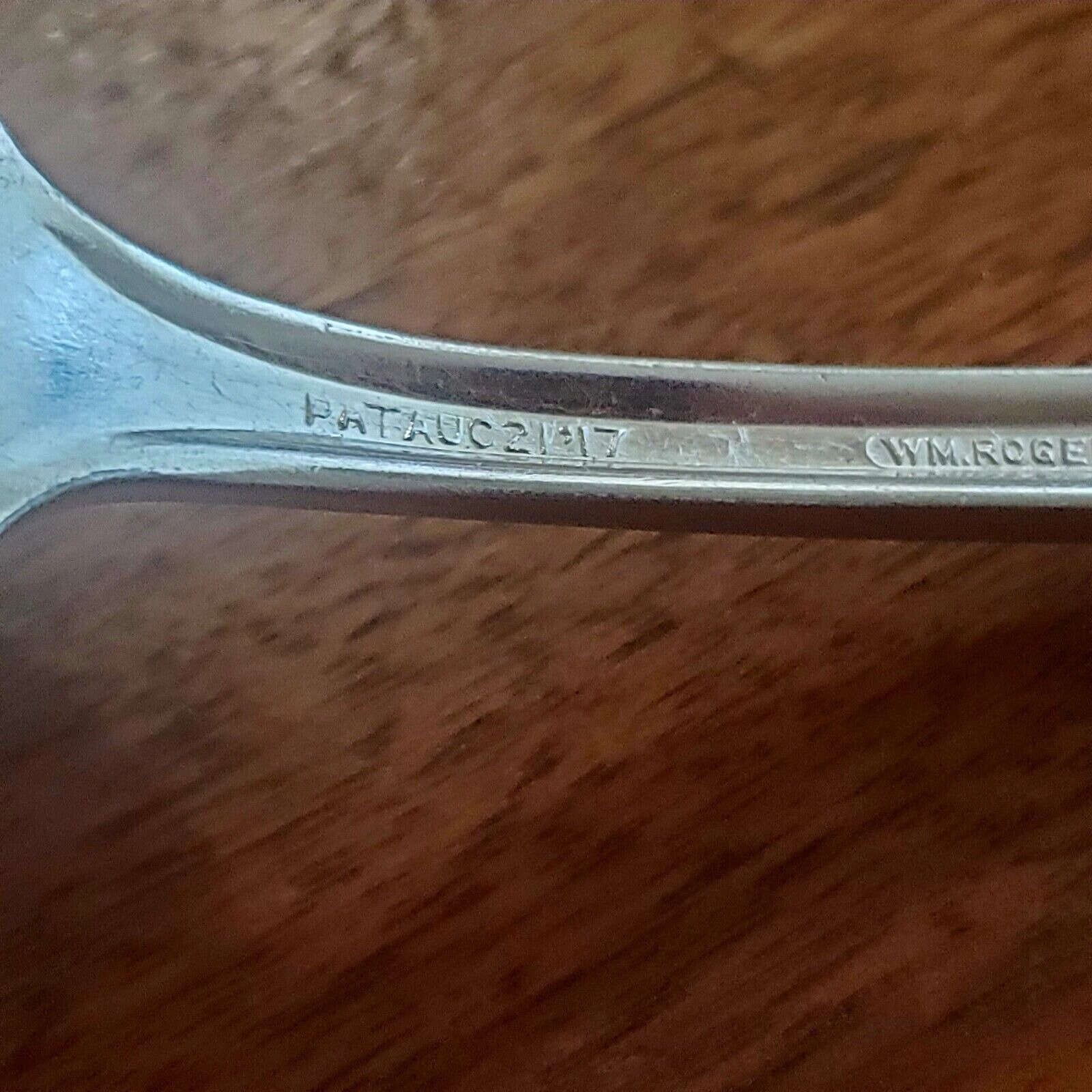 2 Wm Rogers & Son Lincoln Serving Spoon 8.25 Silverplate Antique 1917 ...