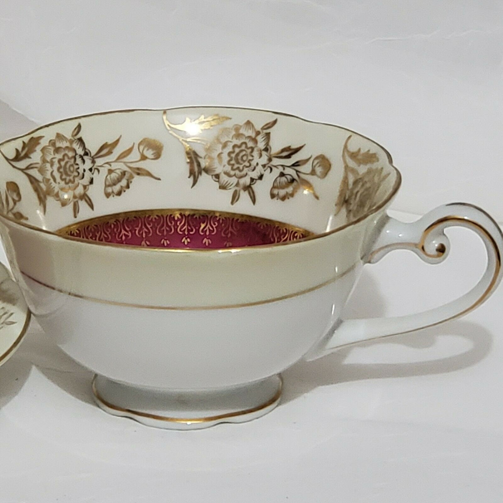 Tasse Et Soucoupe Chine Ou Japon Ancienne – Décor Doré – Vaisselle Vintage
