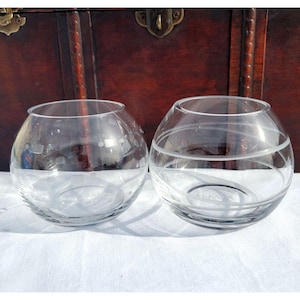 2 Mikasa Encore Votive Candle Holders 2.5&quot; artistic style cut glass vtg design