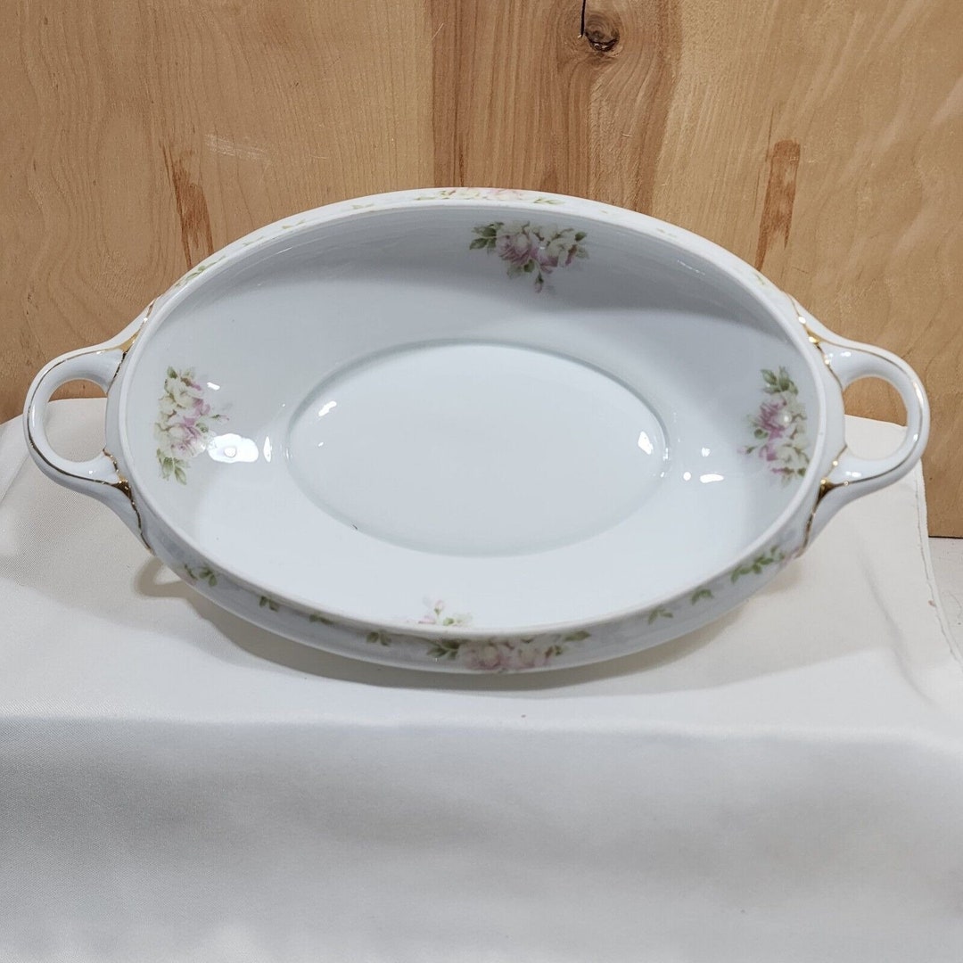 Rosenthal Roses Rosenthal Bavaria Pink Roses Oval Serving Bowl 13.25