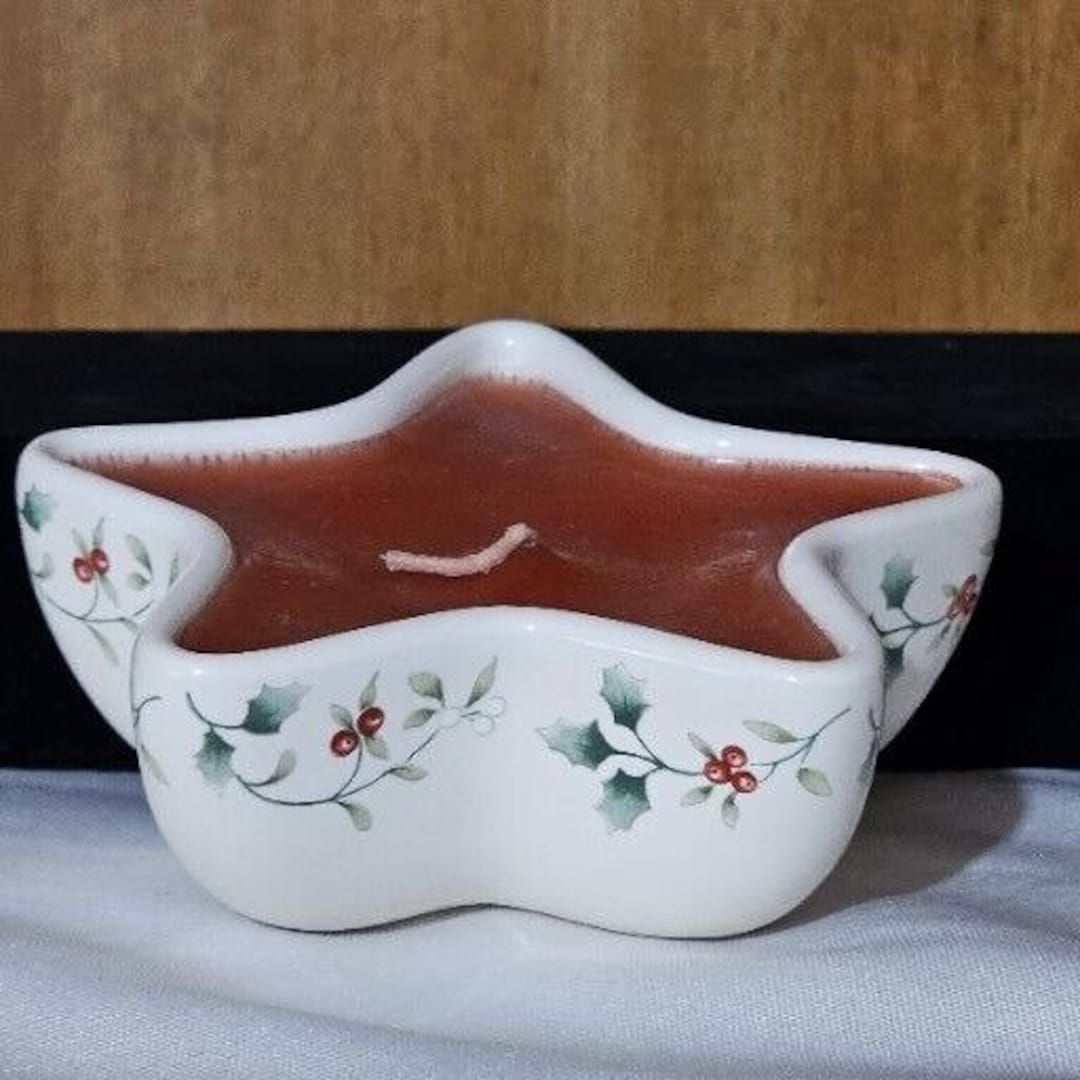 Pfaltzgraff Winterberry Candle Holder 6 Candle Container Bowl Little Smell Etsy