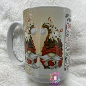 Gnome Christmas Coffee Mug, Gnome Christmas Cup, Christmas Cup, Coffee Mug, Gnome, Coffee Mug, Mug, Custom Cup