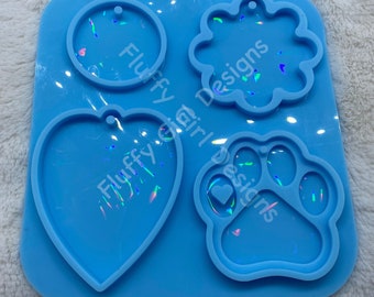 Holographic Mold, Holographic Mold Set, Paw Mold, Circle Mold, Mold, Resin Mold, Silicone Mold, Holo Mold, Ornament Mold, Holo Mold Set