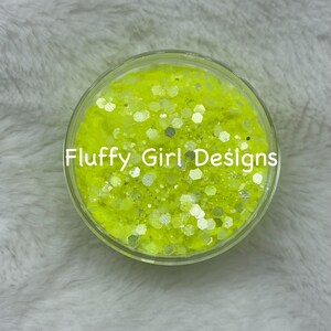 Glitter gialli, Glitter gialli grossi, Glitter in poliestere, Giallo, Glitter di alta qualità, Glitter grossi, Glitter, Giallo neon, Goccia di limone
