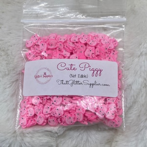 Pig, Polymer Sprinkles, Polymer Clay, Pig Glitter, FIMO, Glitter, Polymer Glitter, Pig Face, Fake, Pig Sprinkles, Sprinkles, Pig Polymer
