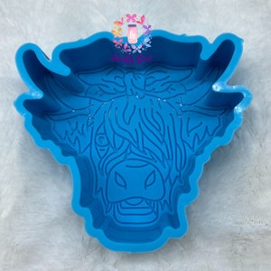 Highland Cow Freshie Mold, Freshie Mold, Cow Mold, Mold, Freshie, Freshie Resin Mold, Freshie Silicone Mold, Silicone Mold, Mold, Molde de toro