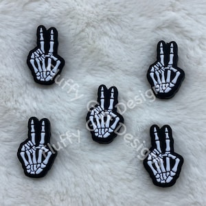 Contas focais de mão de esqueleto, contas focais de silicone, contas focais, contas focais de paz, contas de caneta, contas focais de esqueleto, contas Freshie, contas de cabide
