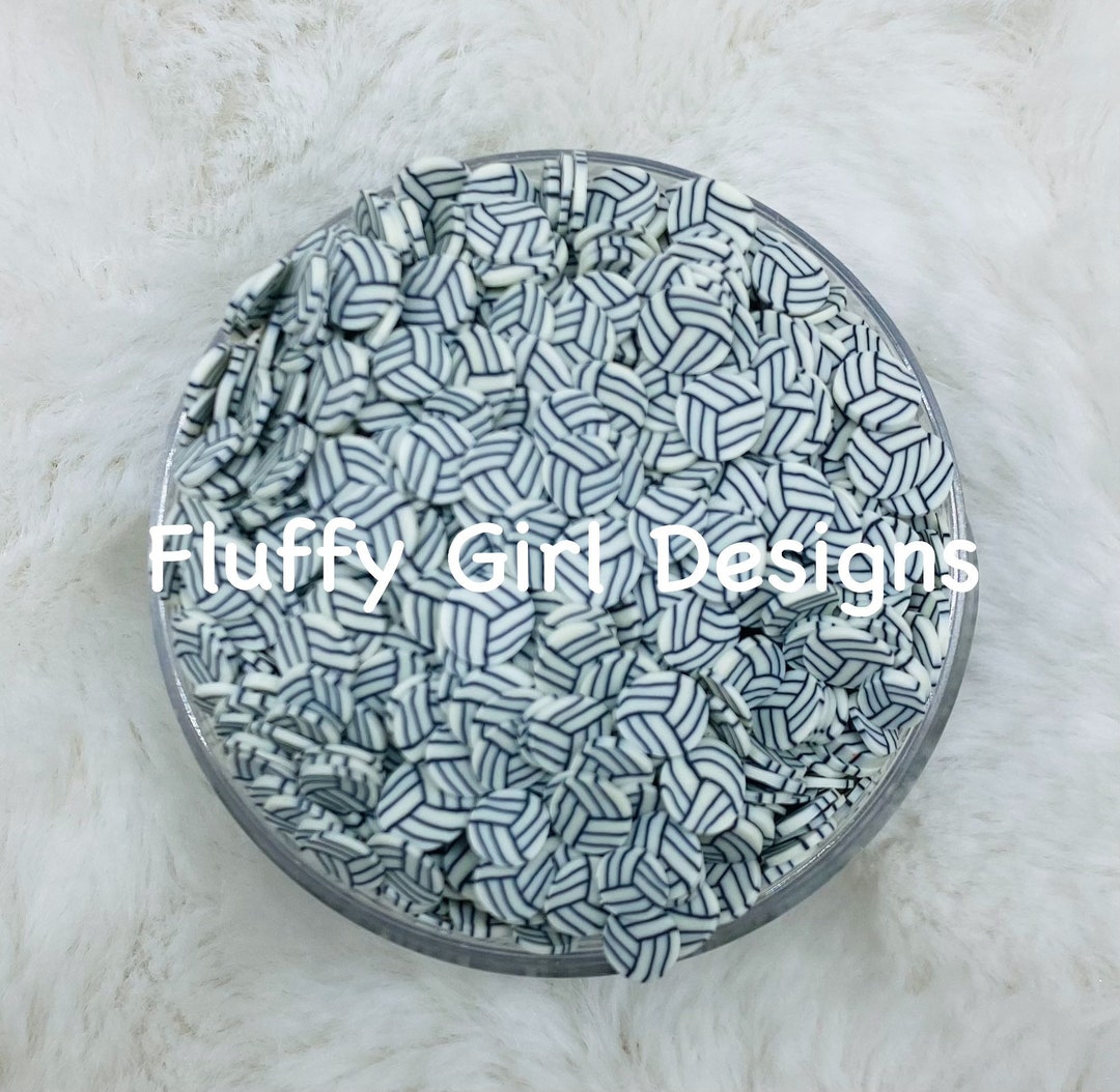 Volleyball, Volleyball Polymer Clay, Volleyball Glitter, Polymer Shapes