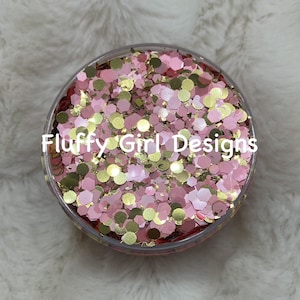 Sweet Pea, Glitter, Pink Glitter, Chunky Glitter, Polyester Glitter, Glitter, Gold Glitter, High Quality Glitter, 1oz. Container