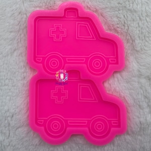 Ambulance Badge Reel Mold, Badge Reel Mold, Phone Grip Mold, Medical Badge Reel Mold, Mold, Resin Mold, Silicone Mold, Nurse Mold, Set of 2