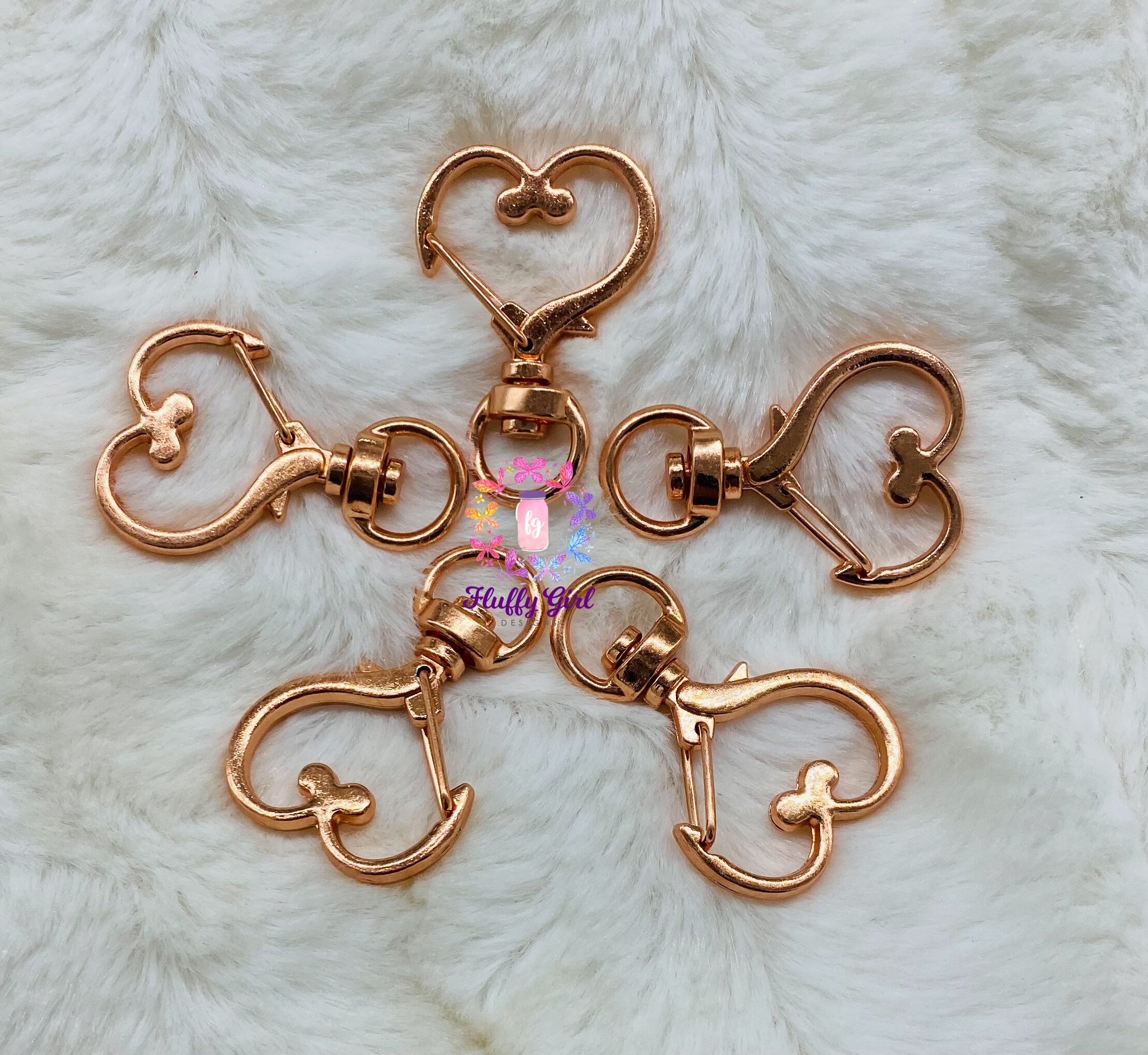 Heart Clasp Keychain Keychain Heart Clasp Heart Swivel Etsy