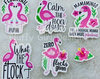 Flamingo Stickers, I Dont Give a Flock Stickers, Stickers, Cute Stickers, Glitter Stickers, Animal Stickers, Sticker Bundle, Flamingo